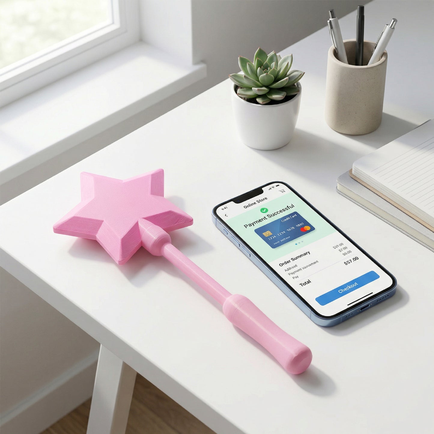 MagicPay™ – Smart kortholder skjult som tryllestav (Teleskop funksjon)
